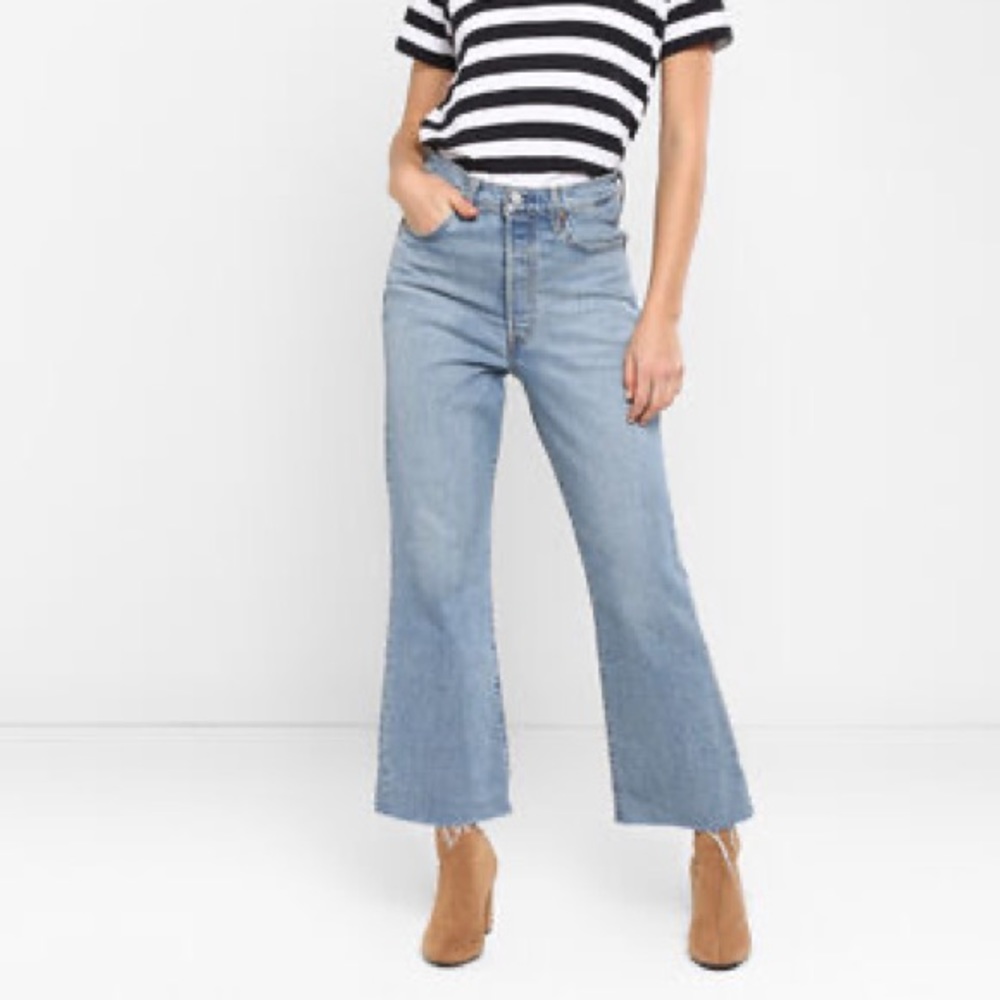 Levi’s rib cage crop flare | size 25 | colour - med. denim